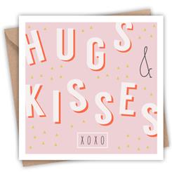 Hugs and Kisses Greeting Card 